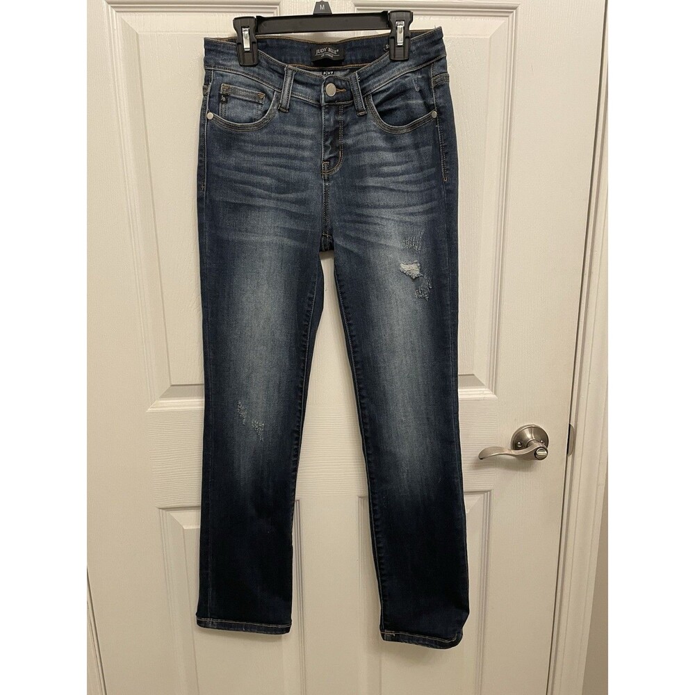 Judy Blue Jeans Womens Size 5/27 Straight Fit Mid Rise Style JB8277DK